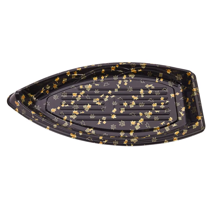 

SM1-7104A wholesale boat shape plastic sushi box For Sushi Shop