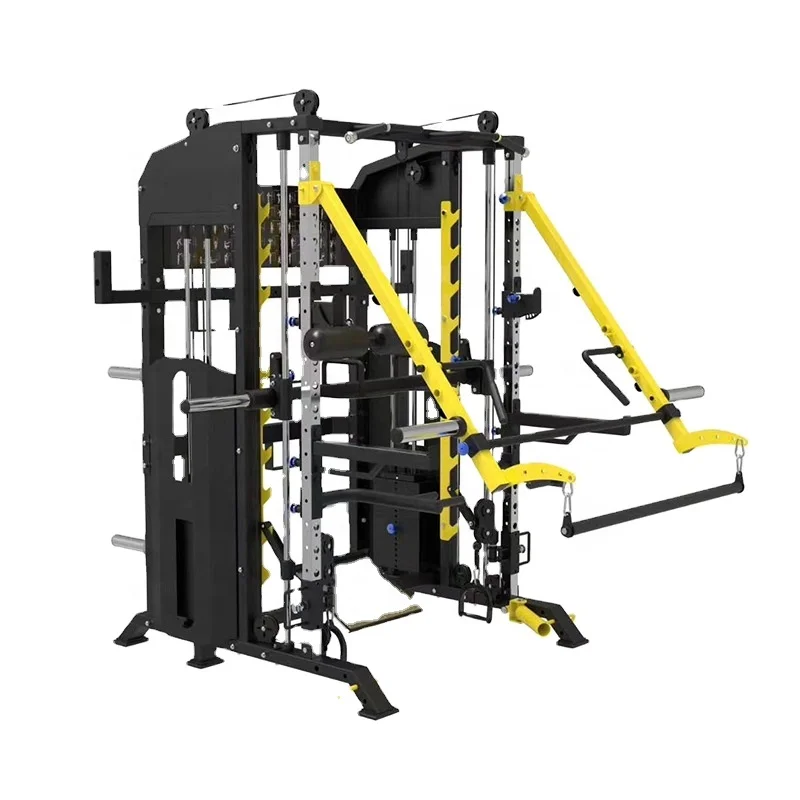 

In Stock wholesale commercial use Cable Crossover Multi-gym Power Cage Squat Rack Exercise Trainer Smith Machine, Optional