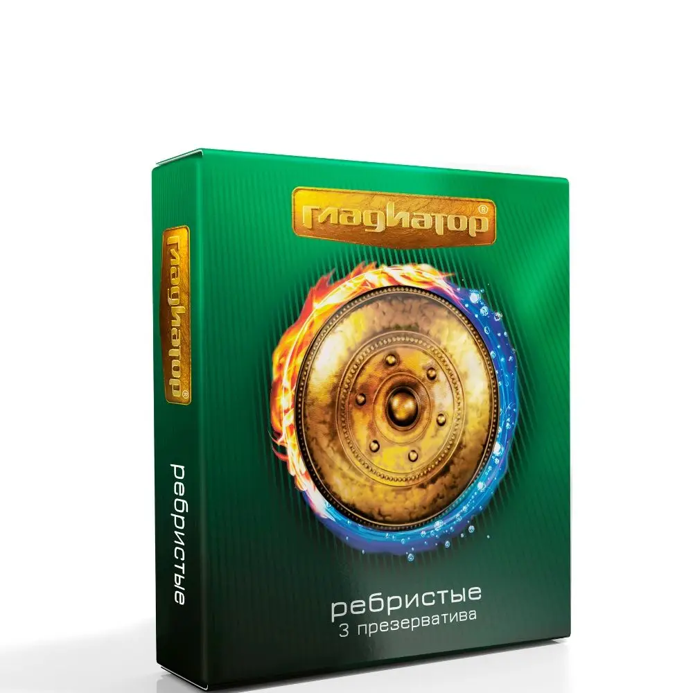
Ribbed condoms for men Gladiator 
