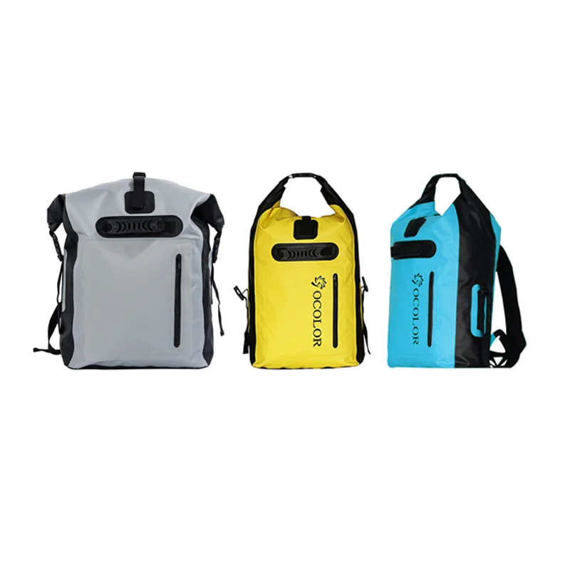 

New Arrival High Quality USB Backpack Waterproof Resistant Grey Yellow Blue Backpack Dry Bag, Customized color