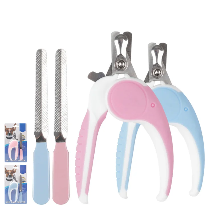 

Safety Kit Professional Nail Trimmer Set Grooming Pet Dog Clipper, Pink
