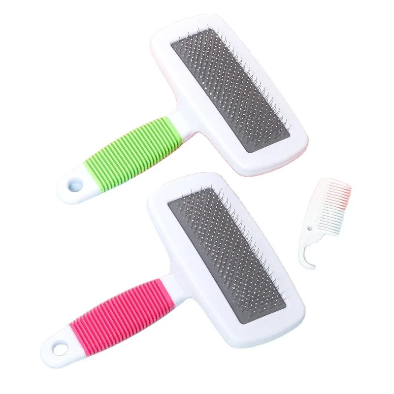 

Amazon Best Seller Size Large Anti Slip Fur Remover Dog Pet Hair Cleaning Brush for Dog, Pink/green