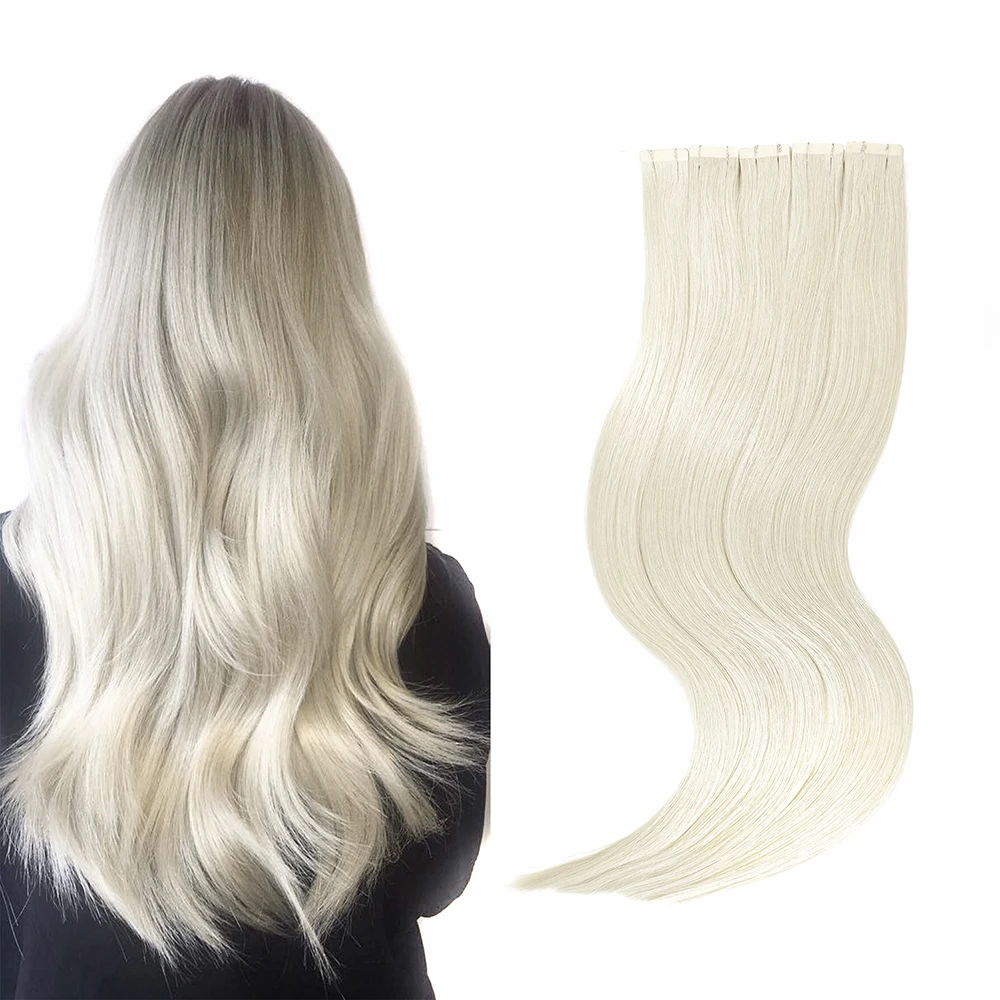 

Blonde Tape in Hair Extensions Human Hair Premium Quality Virgin Remy Hair Cuticle Intact Tape in Extensions