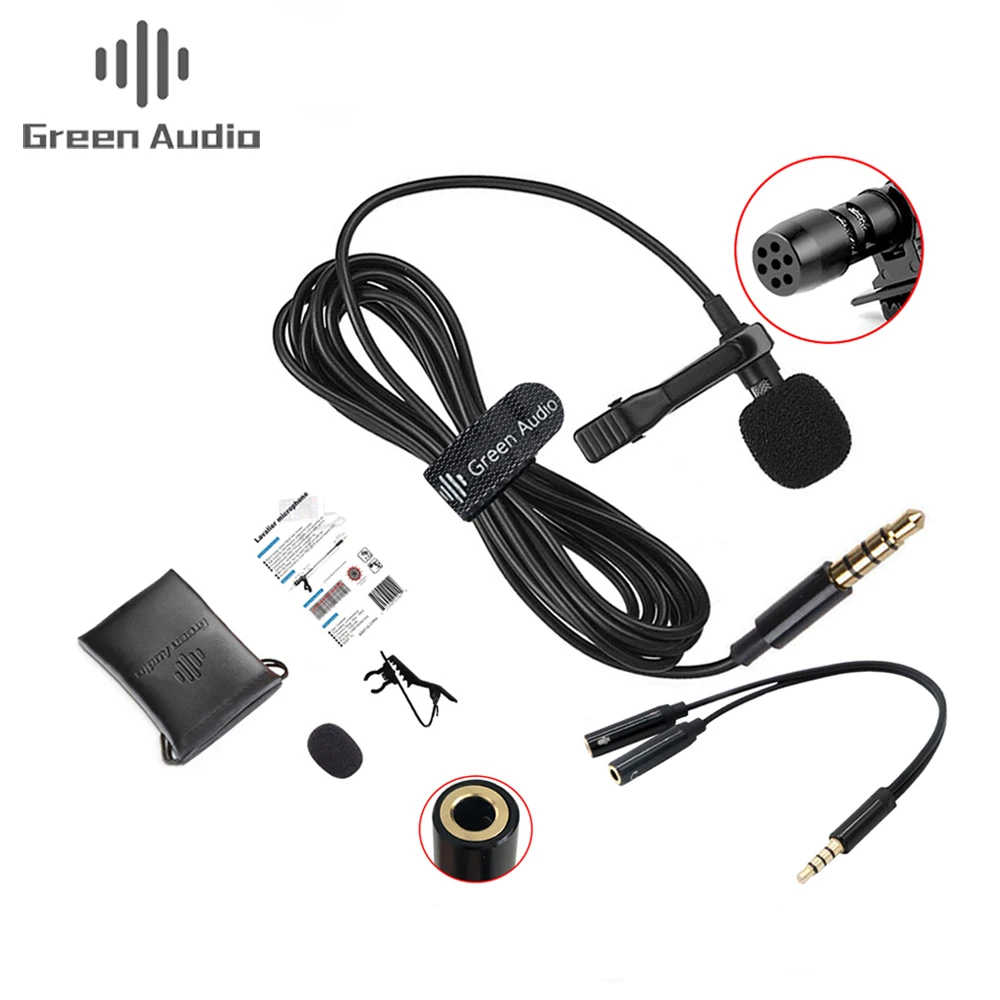 

GAM-141D Mini 3.5mm Tie Lapel Lavalier Clip Microphone, Black