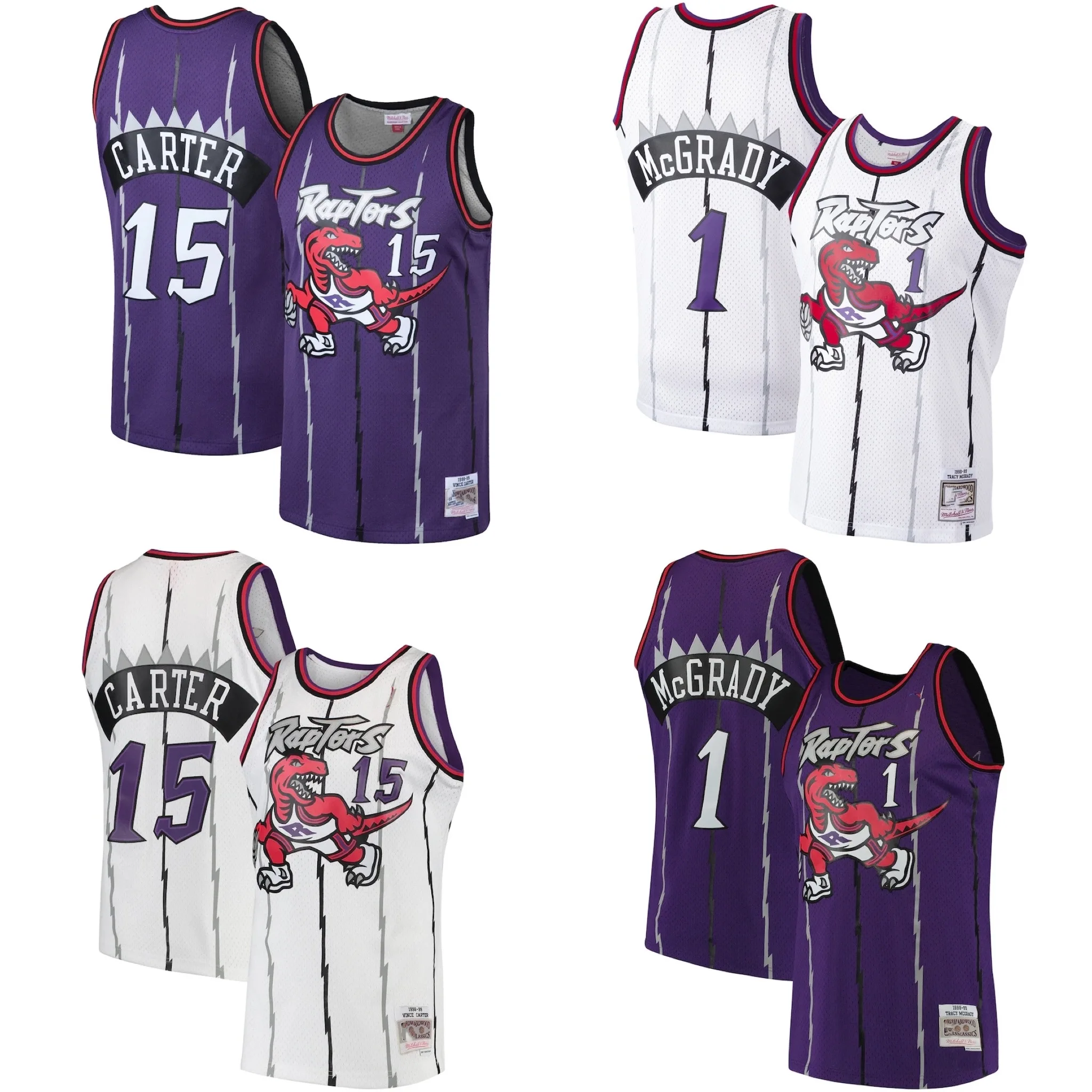 

Wholesale Toronto City Basketball Jersey Stitched cheap Men Raptors Purple team uniform 1 McGrady 15 Carter-s 43 Siakam