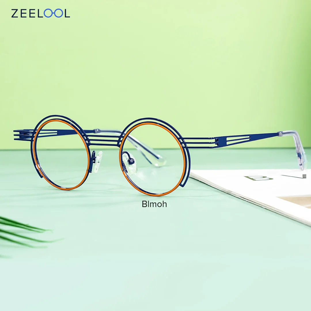 

Zeelool Vooglam Wholesale Round Metal Frames New Design metal Multi Colors gold green black Eyeglasses Frame Quality Eyewear