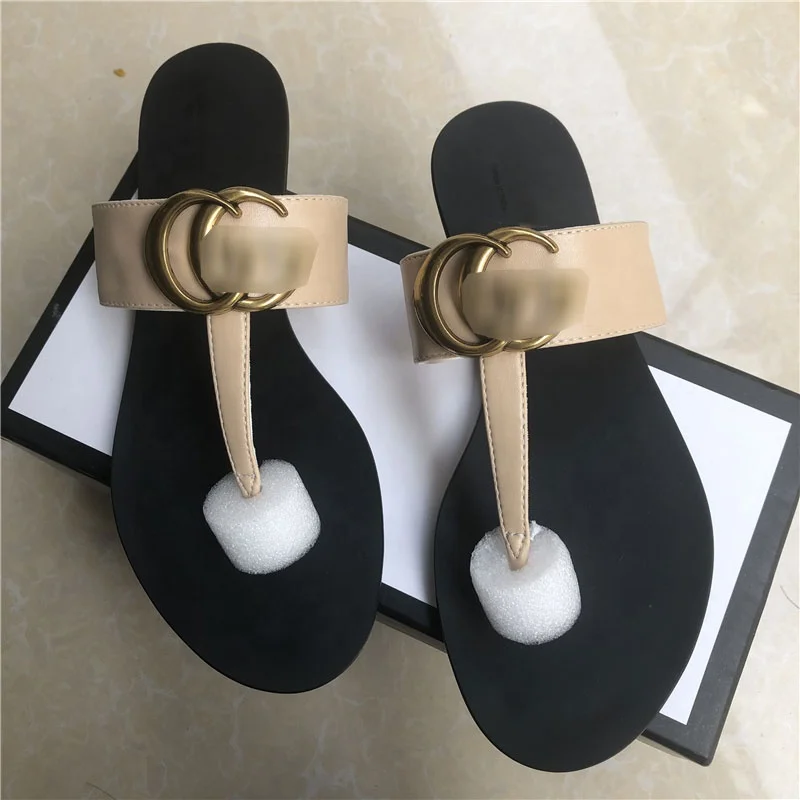 

2022 Hot Sale Fashion Luxury Brands Designer Sandals Slides Trend Flat Flip Flops Women Slippers