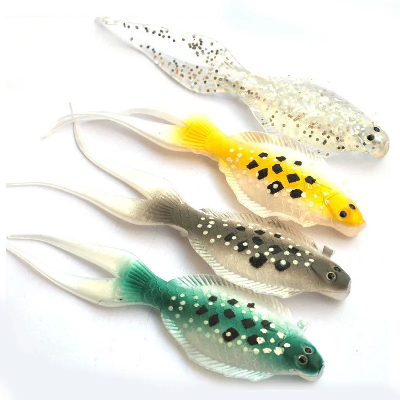 

Gorgons 130mm 8g soft lures flatfish lures 4 colors artificial bait Silicone fishing lure