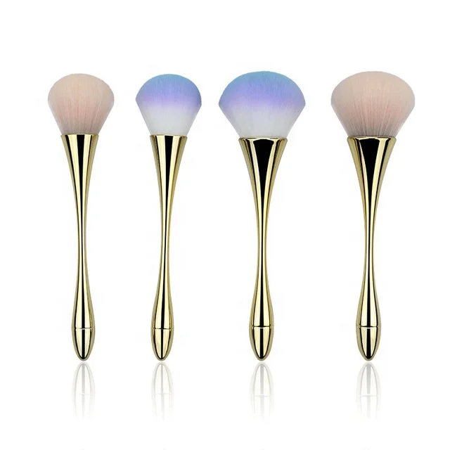 

BEAU FLY Water Droplet Small Waist Gradient Cosmetics Brushes Blush Brushes Makeup Brush Single, Blue, gold, rose gold