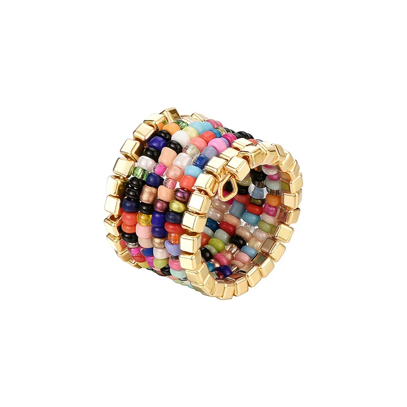 

MSYO New Fashion Color Beads Ring Boho Rings For Women