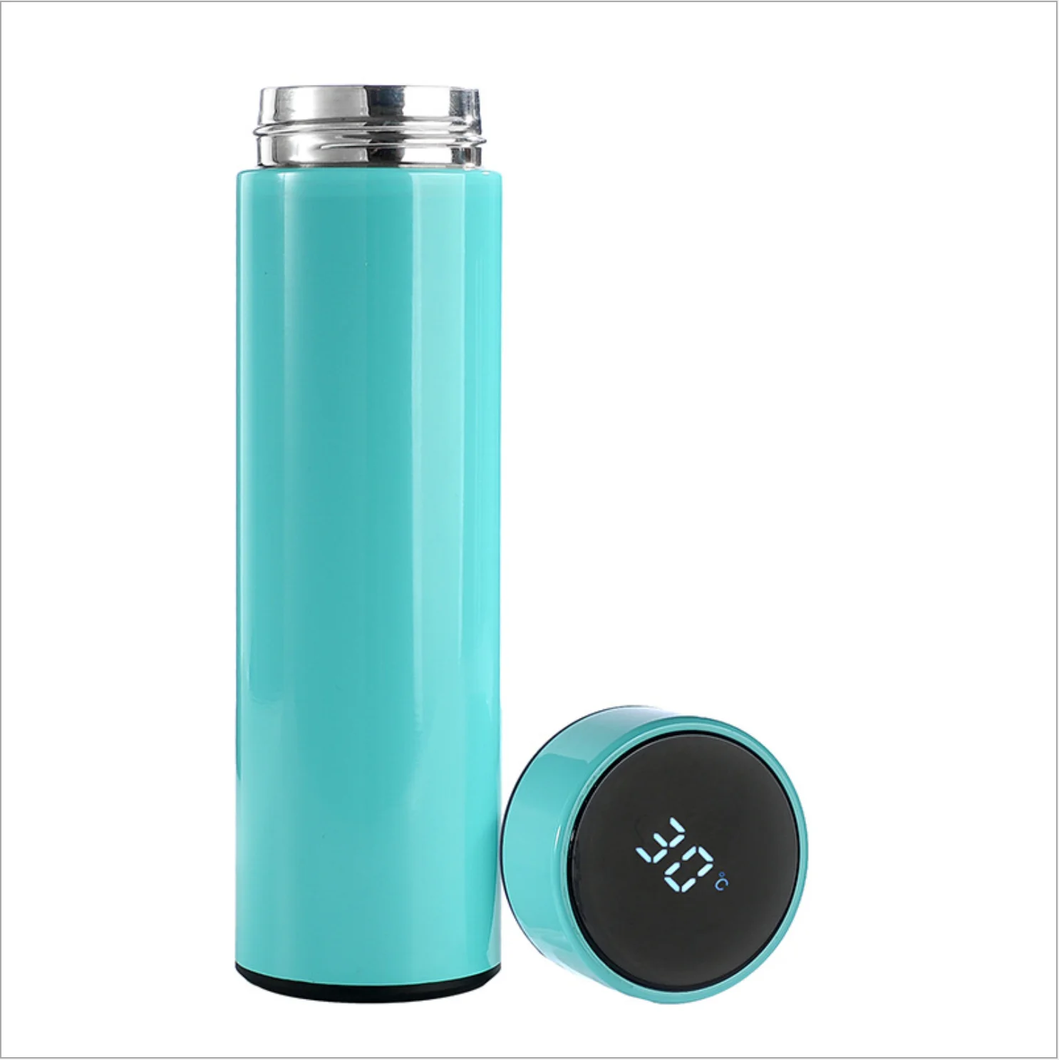 

Custom Logo Temperature Bottle stainless steel intelligent water bottle smart drinking bottle LCD Temperature Display, Black/pink/red/white/gold