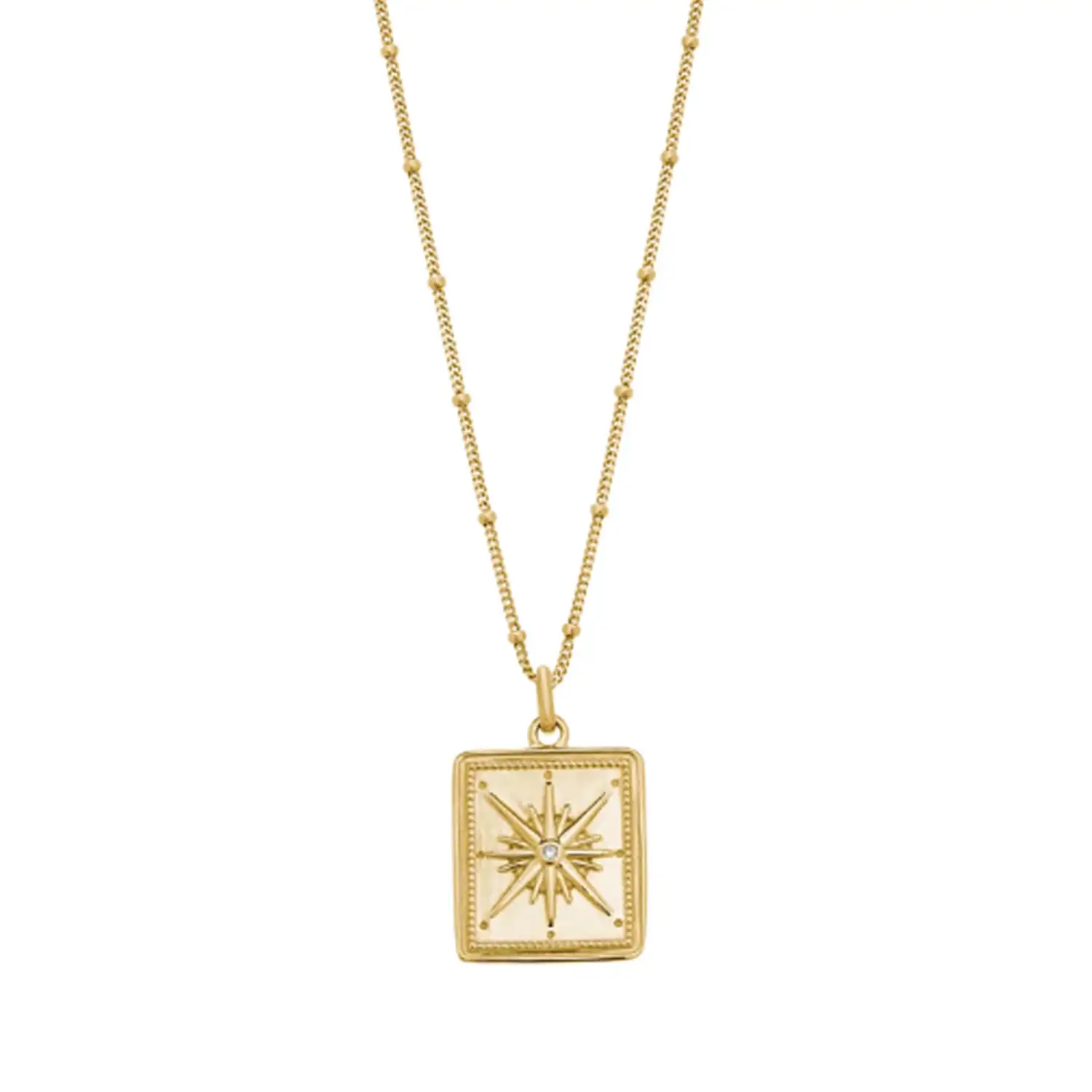 

18k gold vermeil jewelry north star coin necklace compass medal new trends 925 sterling silver coin pendant