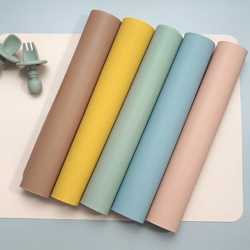 

Mix Colour Silicone Dinner Plate Foldable Silicone Placemat Eco-Friendly Silicone Set, Customized color