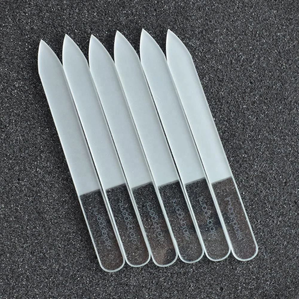 2019 Wholesale File Nail Glass With Case Small Nano Shiner Glass Nail