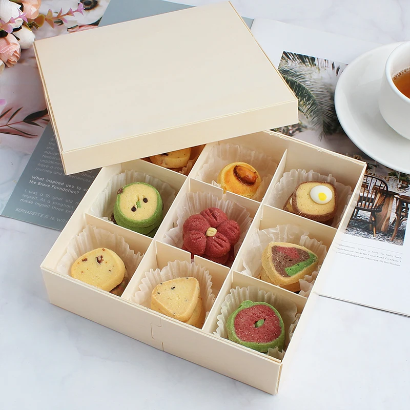 

Biodegradable Take Away Food Container Wooden Sushi Candy Cake Christmas Cookie Buns Snack Dessert Pastry Gift Packaging Box