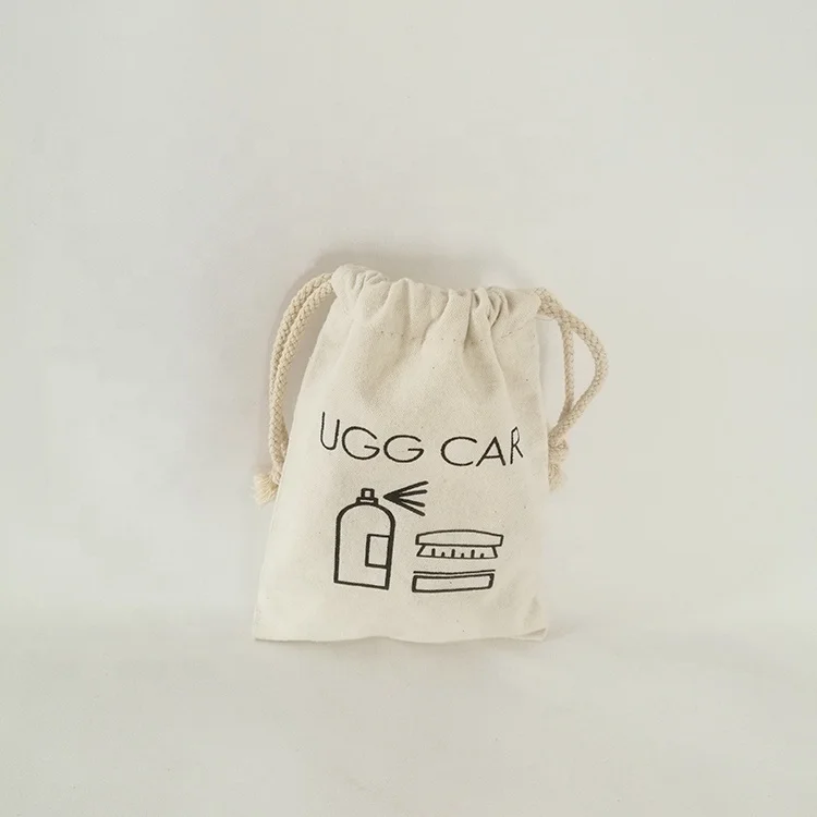 

Small Natural Cotton Canvas Calico Drawstring Storage Pouch Free Shipping, Customized color