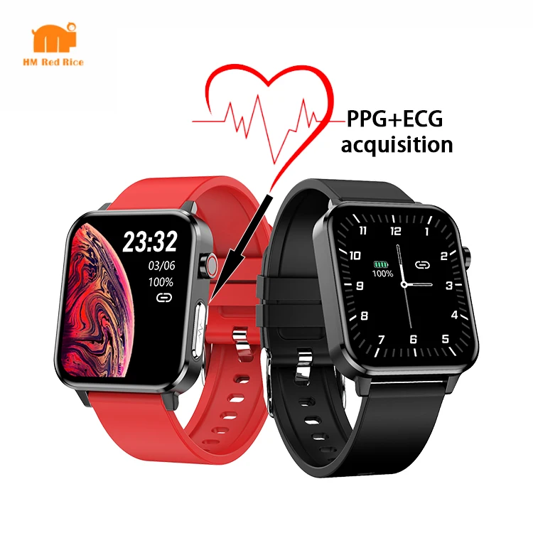 

2022 medical reloj smart watch E86 Heart rate Blood monitor oxygen Body Temperature smart band ECG PPG smart watch medical grade