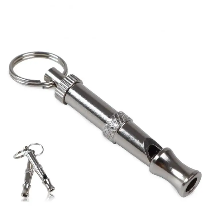 

hot selling adjustable stainless steel silver silent dog training whistle