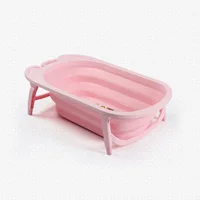

2019 Colorful PP+TPR Plastic Newborn Baby Bath Tub New Style Foldable High Quality Baby Bathtub for Gifts