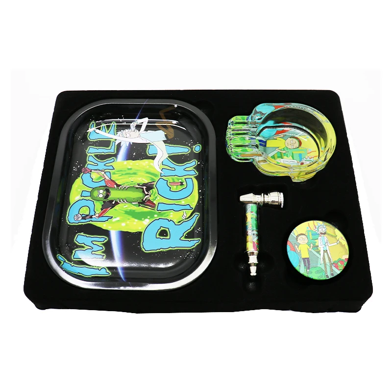 

High Quality Custom Rolling Tray Sets Weed Smoking Set Tray Honeypuff Smoking Set Tobacco