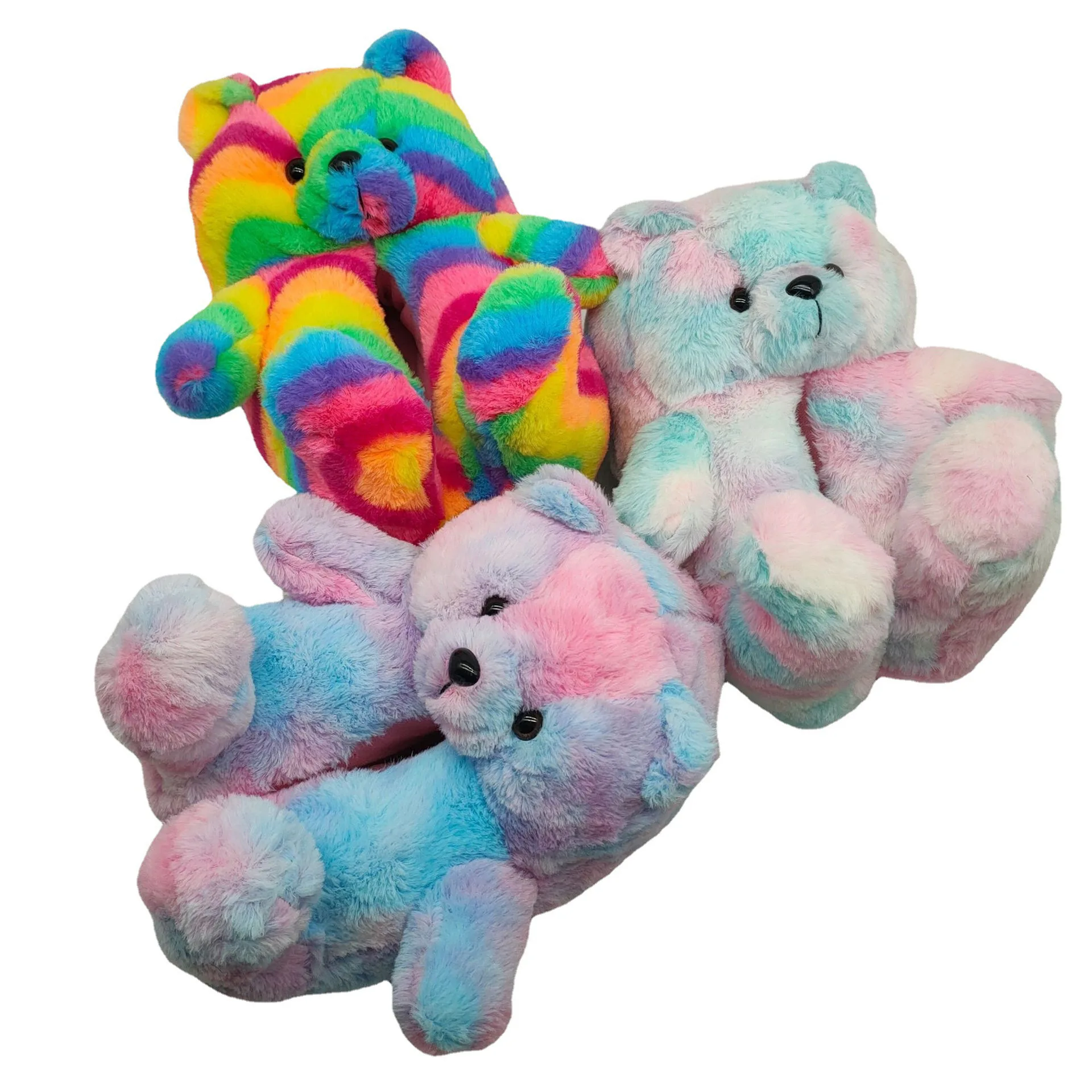 

Adult Lovely Teddy Bear Slippers Indoor Fuzzy Slipper Animal Plush For Girls Fluffy Bedroom Cute House Slippers