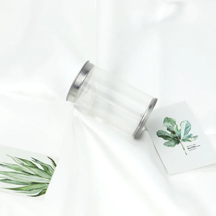 

Customizable Label Transparent PVC Packing Box Beauty Egg Cylinder Beauty Puff Storage Box