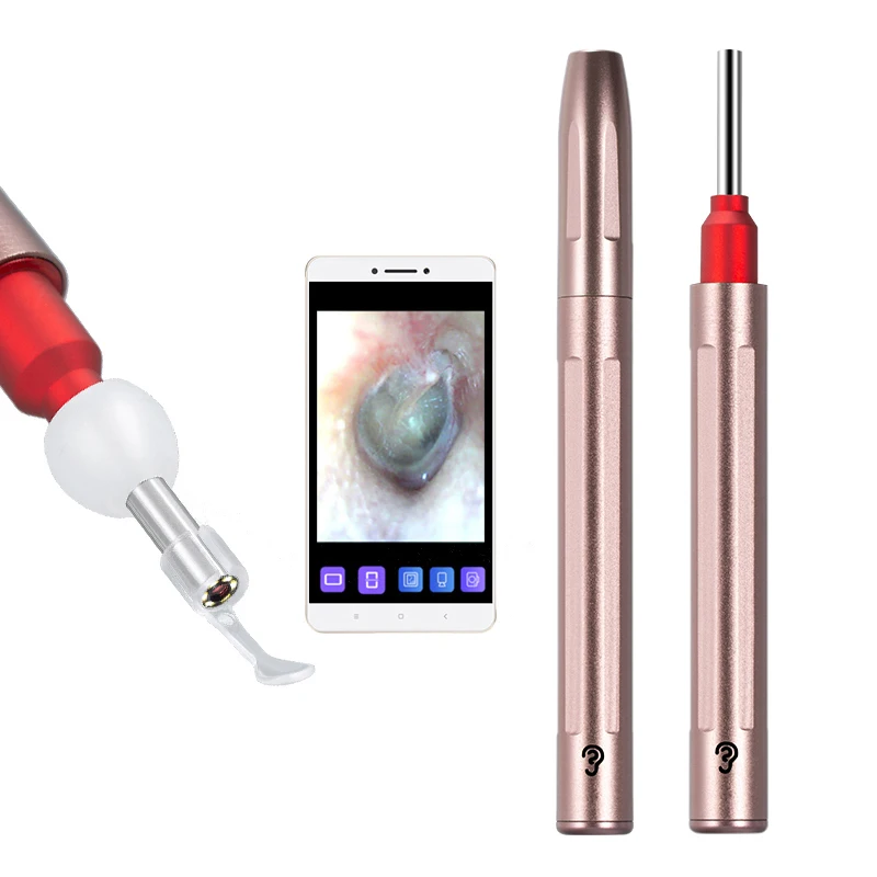 

Personal Home Use Wireless Ear Otoscope 6 LED Ear Wax Removal Endoscope Earwax Remover Tool With Camera, Black,pink