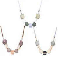 

2019 amazon Fashion Women Choker Necklace Statement Necklaces & Pendants Wood Beads Necklace For Women Jewelry