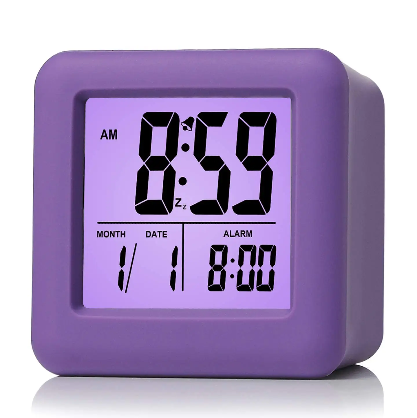 

Hot Selling Mini Desktop Gift LCD Digital little girls wake up light digital alarm clock best cool alarm clocks for kids, Red,blue,green,purple