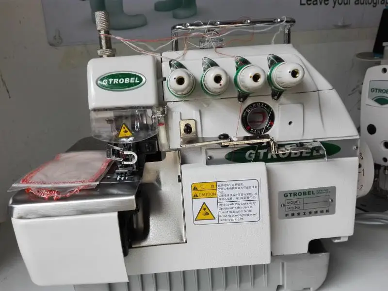 Second Hand Gtrobel Industrial Overlock Machine With Automatic Foot