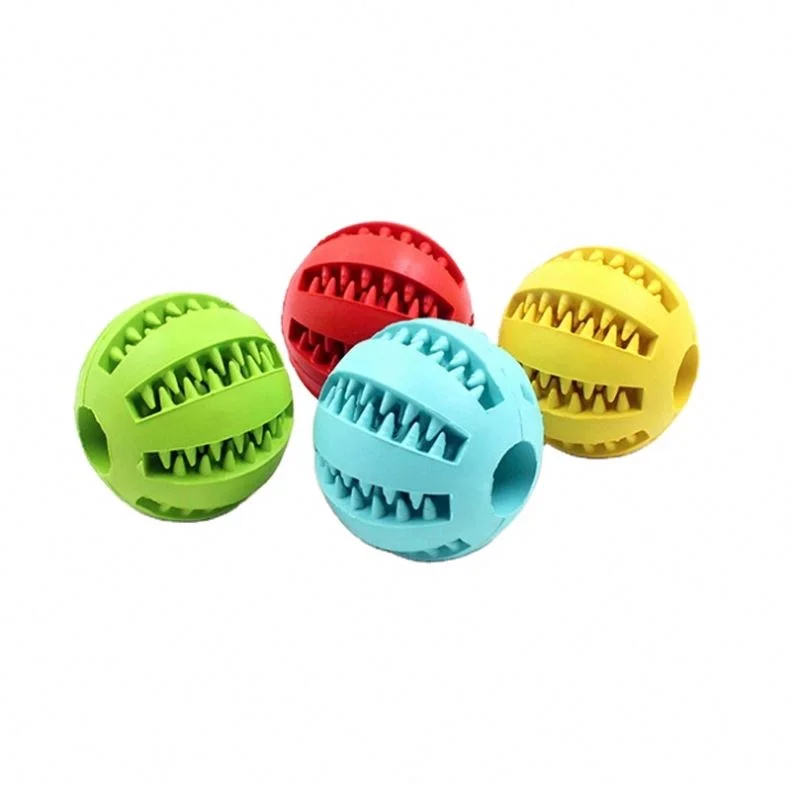 

Dropshipping Rubber Dispensing Feeding Ball Dog Pet Food Treat Dispenser Toy Chew Toys for Slow Feeding Eco-friendly