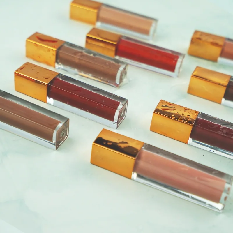 

wholesale lipstick waterproof matte gold matte liquid lipstick vendor private label customer lipstick