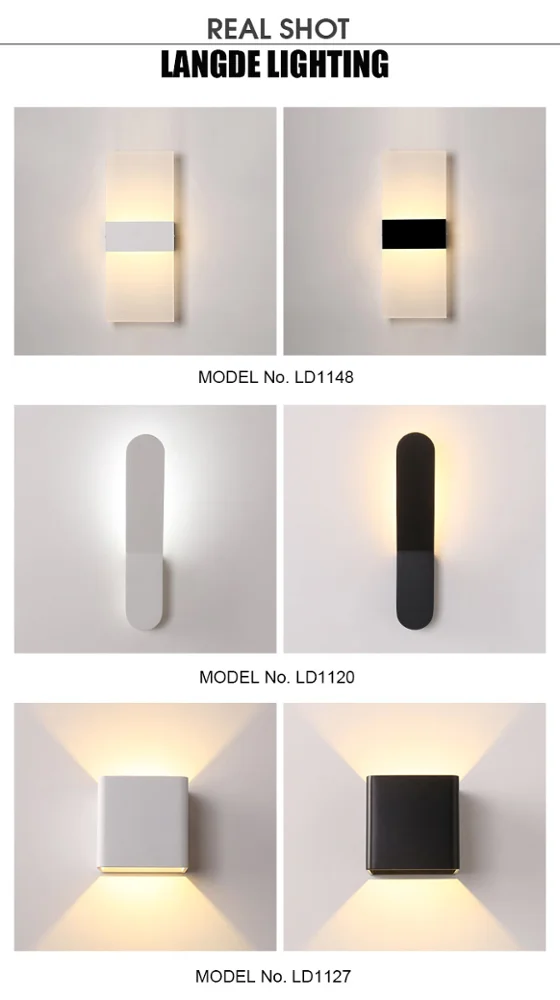 
Factory Price Modern White Ultra Thin Smart Internal Hotel Stairs Bathroom Dedroom LED Wall Mounted Reading Light 