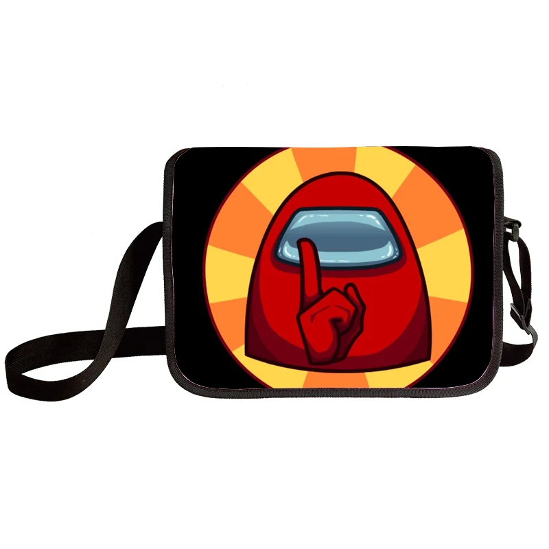 

Hot Game Among Us backpack Children Cartoon Anime School Bag Messenger Girl Boy Shoulder Bag Unisex Waterproof Travel bags, Black