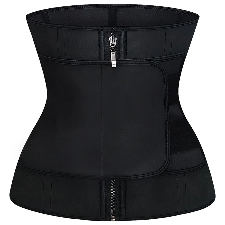 

Hotsale Tummy Control 9 Bone Zipper With One Strap Latex Waist Trainer women's shapers Fajas Reductoras