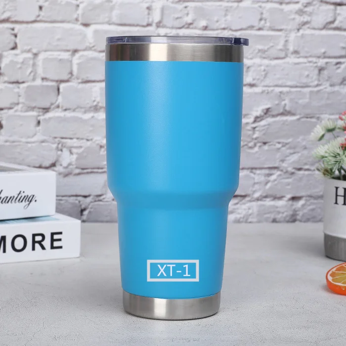 

Factory direct sale custom logo 30OZ Double Wall Vacuum Insulated Stainless Steel xiaotuo Tumbler with Slider Lid, Customized