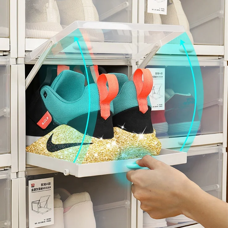 

Household transparent shoe box plastic drawer storage box