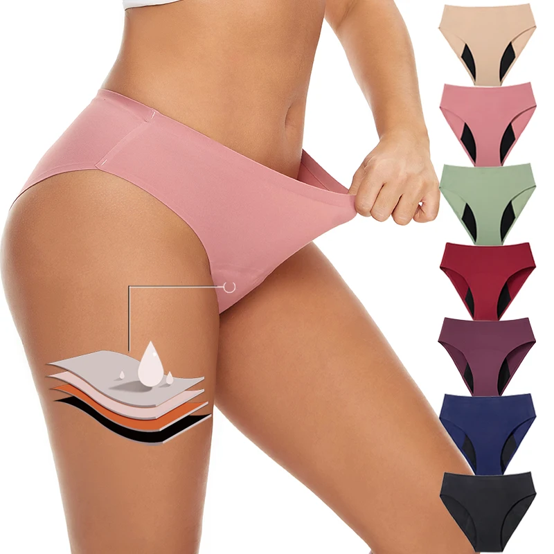 Max10 High waist anti leak menstruation underwear women's seamless culottes menstruel period pant menstrual panties for girls