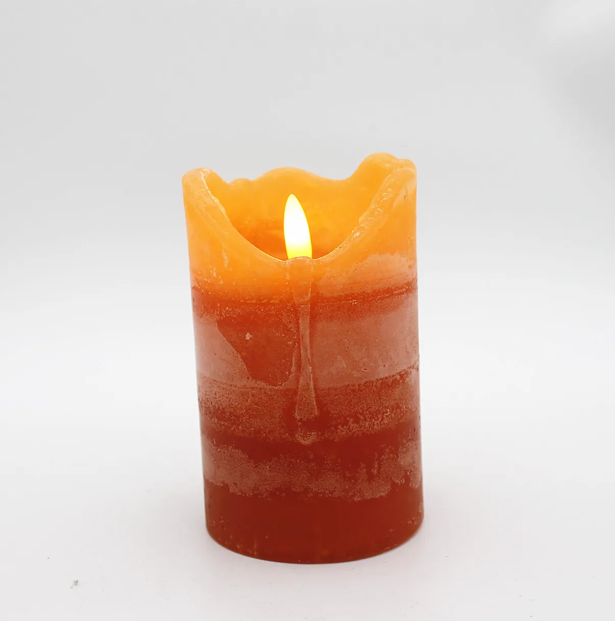 Popular Pillar Shaped Flameless Maple Leaf Led 3d Candle/glim With