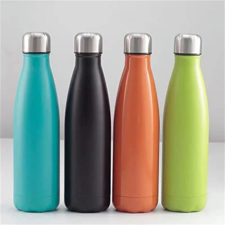 

HAHA Insulated Stainless Steel Water Bottle Vacuum Double Wall Sports Water Bottle Cola Shape Travel Thermal Flask