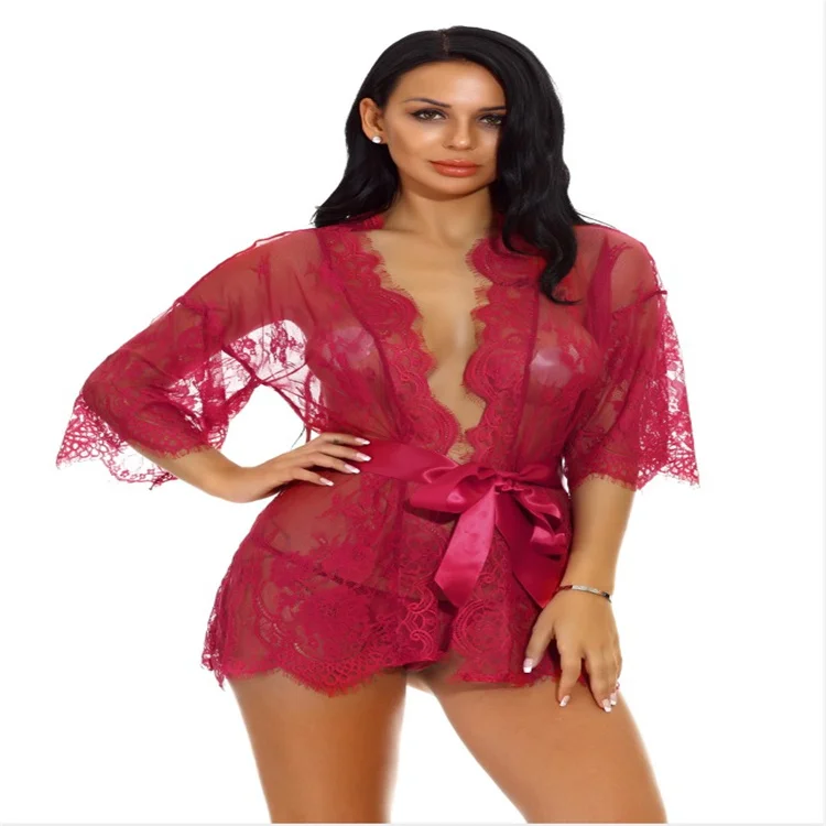 

Erotic Lace Women Plus Size Intimates Hot Lingerie Sexy Open, Black,red,yellow,blue