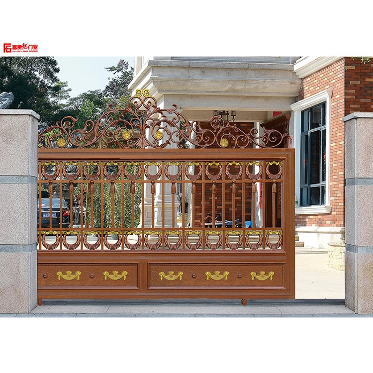 
Luxury villa electric sliding gate high quality house aluminum courtyard villa main gate FGL-L8080 