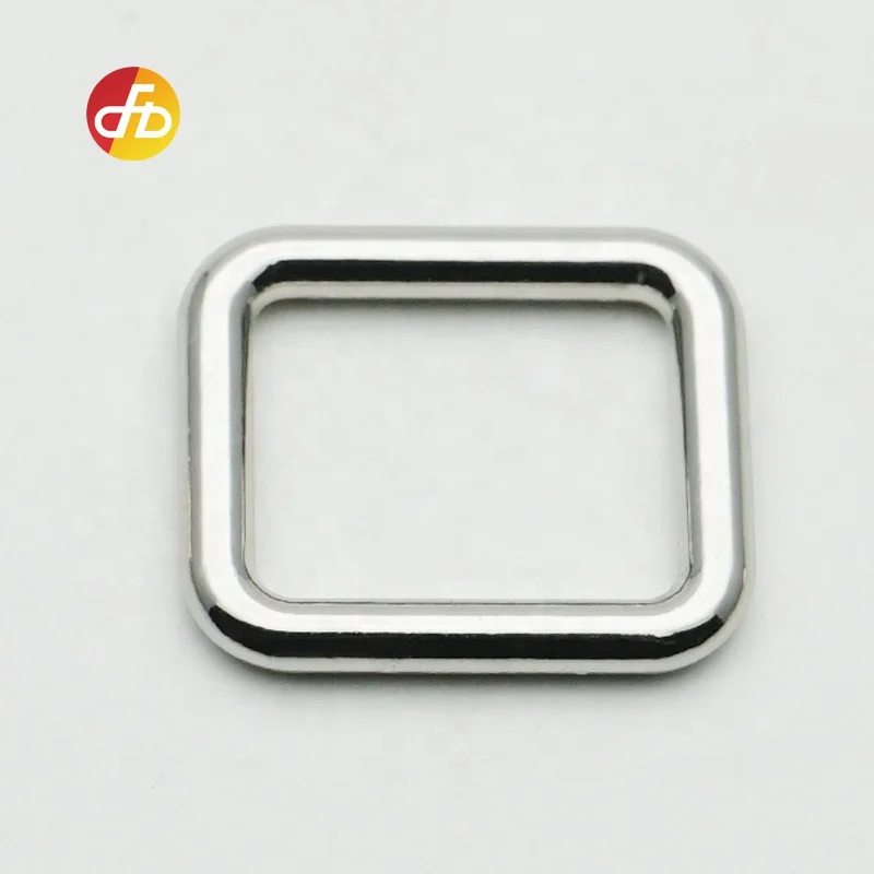 

Wholesale Metal Square Buckles Shiny Silver Square Ring Buckles for Bags