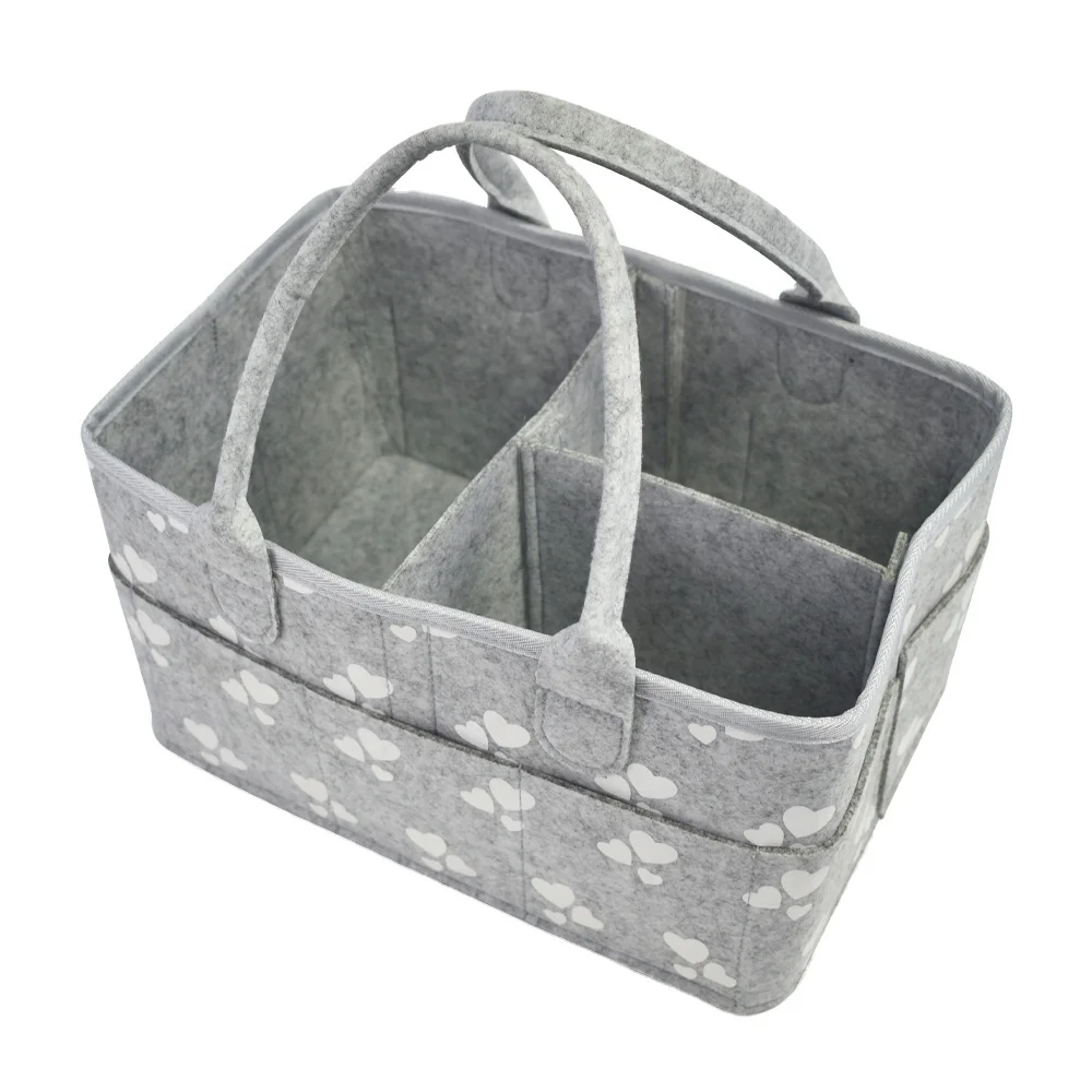 

Popular Products manufacture customize space saving new product with changing mat felt nappy bag, Grey