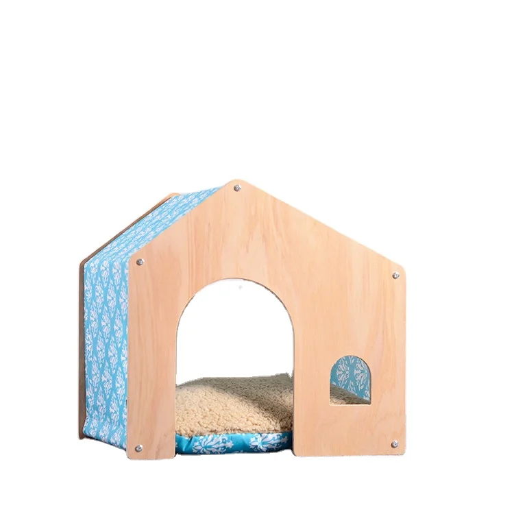 

Removable And Washable Winter Warm Wooden Pet Bed Four Seasons General Semi-Enclosed High End Pet Beds, Orchid wallpaper