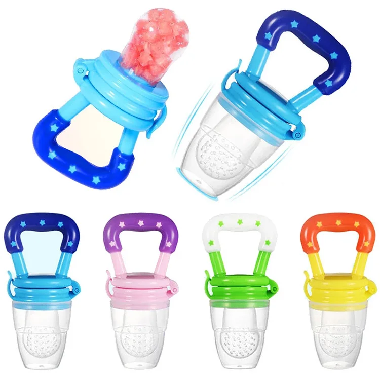 

Wholesales Baby Infant Food Fruit Chew Nipple Feeder Silicone Pacifier Fruits Feeding Supplies Soother Nipples Soft Feeding, Blue, green, pink, yellow