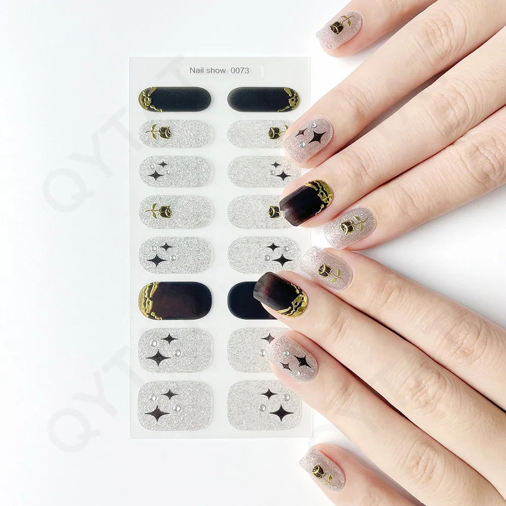 

Wholesale Full Wrap Art Nail Polish Foil 3D Gel Nail Sticker