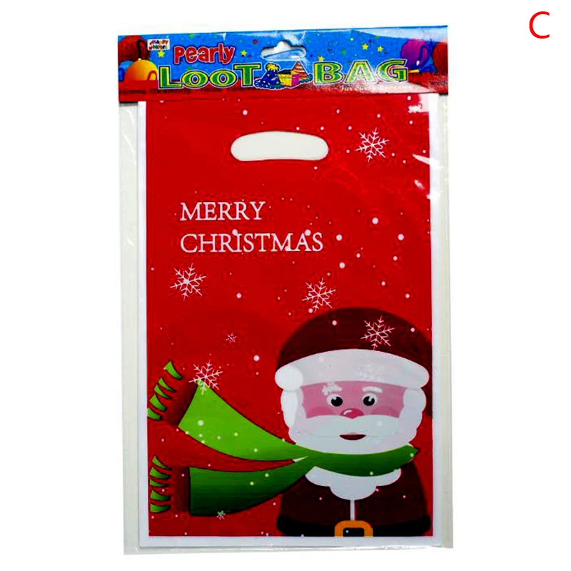 

10Pc/set Christmas Candy Packaging Bag Xmas Wrapping Pouch Gift Bags Decorations