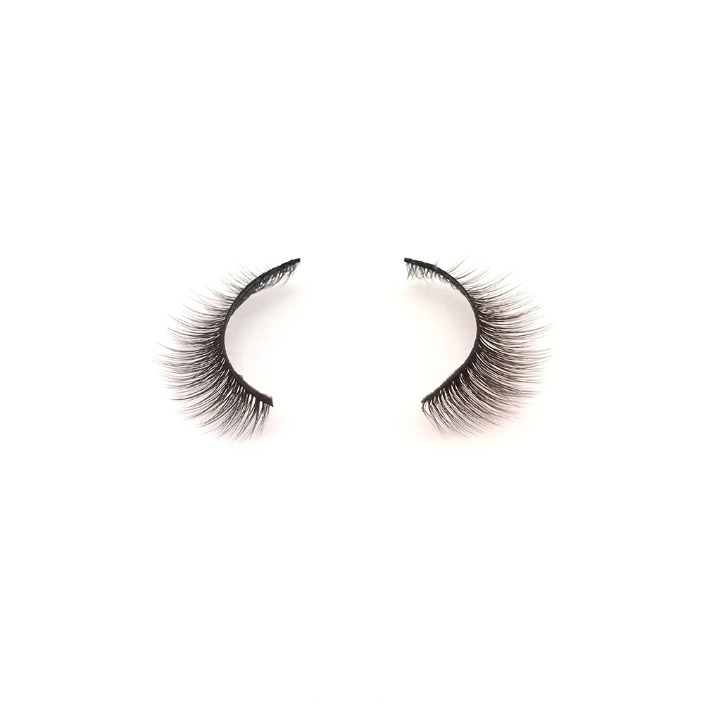 

High quality kroean 3d silk popular faux lashes mink 18mm 20mm synthetic Eyelashes with custom box