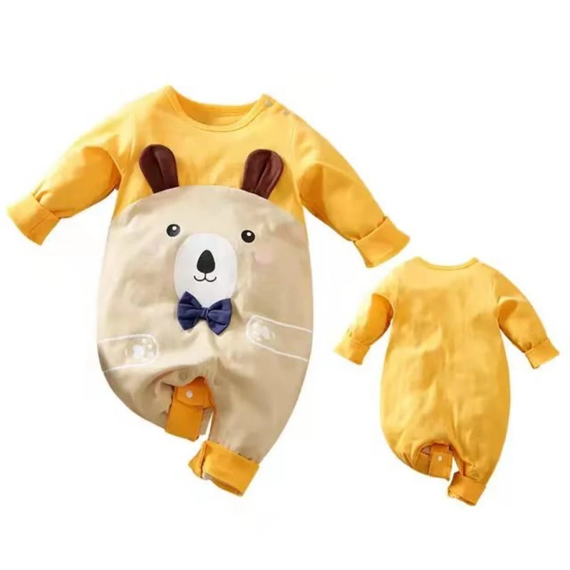 

Newborn cartoon suit summer knitted cotton coat boy suit baby clothes